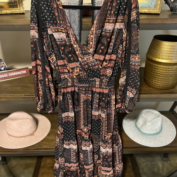 Multicolor Backless Dress - Picture 2 of 3